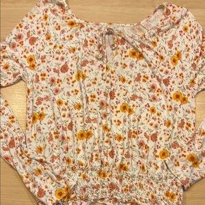American Eagle Outfitters Floral Blouse - Pink and Yellow